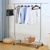 Heavy Duty Clothing Garment Rack with Locking Swivel Wheels - 250lb Capacity