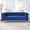 84.06" Inch Width Traditional Square Arm removable cushion 3 seater Sofa