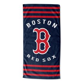 Red Sox OFFICIAL MLB "Stripes" Beach Towel; 30" x 60"