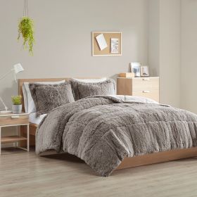 Shaggy Long Fur Comforter Mini Set