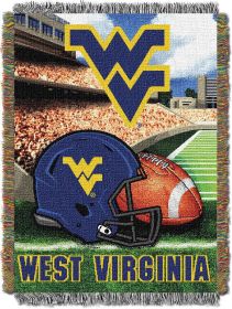 West Virginia OFFICIAL Collegiate "Home Field Advantage" Woven Tapestry Throw