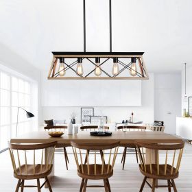 5-Light Farmhouse Chandeliers For Dining Room(No Bulbs)