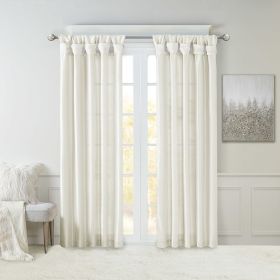 Twist Tab Lined Window Curtain Panel