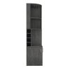 Isabelle 8-Bottle 2-Shelf Bar Cabinet Smokey Oak