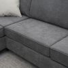 91*91" Modern Upholstered Living Room Sectional Sofa, L Shape Furniture Couch with 3 Pillows