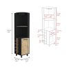 Corner Bar Cabinet Cleveland, Living Room, Black / Pine