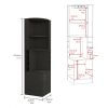 Corner Bar Cabinet Atanasio, Living Room, Black