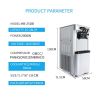 Commercial vertical ice cream machine,25-30L/H production capacity, with 2x6L hopper, 2000W power, soft ice cream machine for restaurants and snack sh