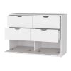 Logan White 4-Drawer Dresser