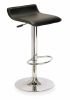 Single Airlift Swivel Stool with Black Faux Leather Seat