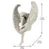 1pcs Sorrow Angel Statue Crafts; Pure White Love Angle With Wings Sculpture Ornaments; For Home Decor Bedroom Office Garden Tabletop