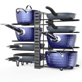 Pot and pan organizer, Pot Lid Holders & Pan Rack, Multiple DIY methods 8 tier pot racks