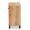 Coolidge Modern and Contemporary Oak Brown Finished Wood 2-Door Shoe Storage Cabinet