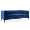 84.06" Inch Width Traditional Square Arm removable cushion 3 seater Sofa