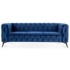 84.06" Inch Width Traditional Square Arm removable cushion 3 seater Sofa