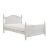 Classic White Finish 1pc Full Size Poster Bed Wooden Traditional Bedroom Furniture Unique Style Headboard Footboard