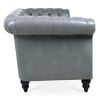 84.65" Rolled Arm Chesterfield 3 Seater Sofa.