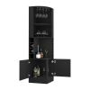 Corner Bar Cabinet Atanasio, Living Room, Black