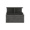 DEPOT E-SHOP Seward Floating Nightstand, Wall Mounted with Single Drawer and 2-Tier Shelf, Smokey Oak