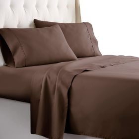 Twin Size Sheets Set - Bedding Sheets & Pillowcases w/ 16 inch Deep Pockets - Fade Resistant & Machine Washable - 3 Piece 1800 Series Twin Bed Sheet S (Piece Type: 3 Piece 1800 Series Twin, Color: Brown)