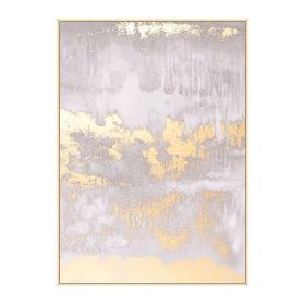 Abstract Canvas Handmade Oil Painting White Color Marble Vein on Canvas Poster Nordic Home Decor Wall Picture Bedroom Decoration (size: 70x140cm)