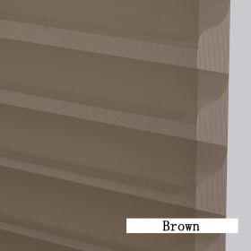 WELLSOURCE Manual 2"Shangri-la Blinds Non Blackout Light Filtering for Home, Office, Hotel, Club, Restaurant Custom Made Size (Color: Brown(Light Filtering), size: CONTACT US)