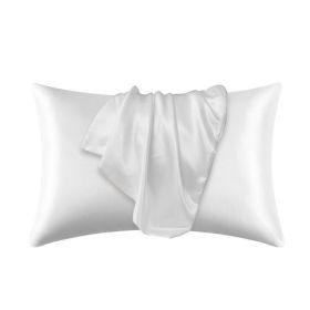 Silk Pillowcase for Hair and Skin, Mulberry Silk Pillow Cases 2Pack (Color: White)