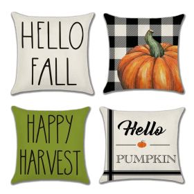 Farmhouse Cushion Case for Sofa Couch Set of 4 (Color: SET 5)