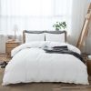 100% Washed Cotton Duvet Cover Set, Durable Fade-Resistant Natural Bedding Set (No Comforter)