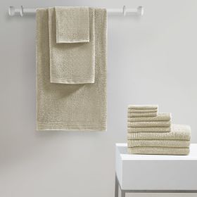 100% Cotton Quick Dry 12 Piece Bath Towel Set (Color: as Pic)