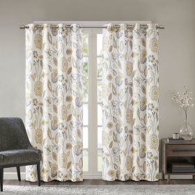 Jacquard Printed Room Darkening Curtain Panel(Only 1 Pc Panel (Color: as Pic)