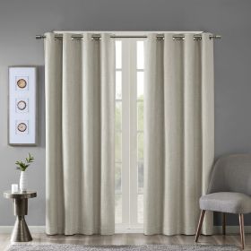 Printed Heathered Blackout Grommet Top Curtain Panel(Only 1 Pc Panel) (Color: as Pic)