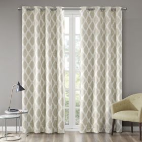 Printed Ikat Blackout Curtain Panel (Color: as Pic)