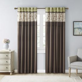 Embroidered Curtain Panel (Color: as Pic)