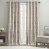 Knitted Jacquard Paisley Total Blackout Grommet Top Curtain Panel