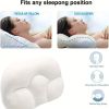 1pc All-round Cloud Pillow, Soft Bed Pillow Nursing Pillow 3D Ergonomic Sleeping Egg Shaped Ergonomic Pillows