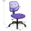 Low-back Computer Task Office Desk Chair with Swivel Casters for Kids