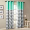 Chevron Printed Room Darkening Grommet Top Panel Pair