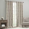 Knitted Jacquard Paisley Total Blackout Grommet Top Curtain Panel